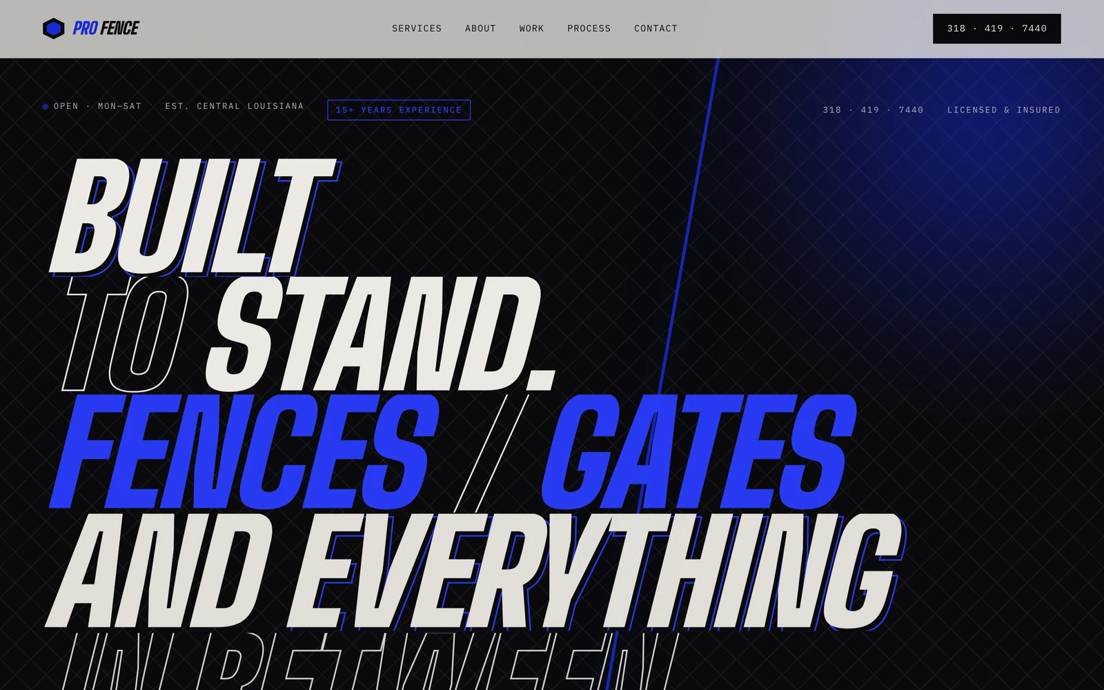 Pro Fence Unlimited website, built by Malveaux Digital Labs