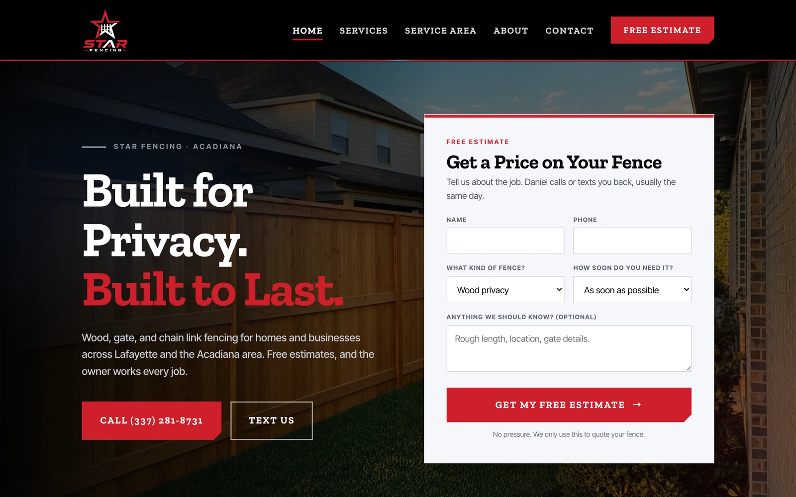Star Fencing website, built by Malveaux Digital Labs